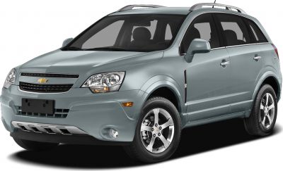 Front side view of SUV with alloy wheels and roof rails