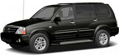 Black mid-size SUV side profile with alloy wheels and running boards