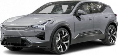 Front side view with LED headlights and alloy wheels