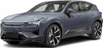 Front and side view of modern electric SUV with aerodynamic design and large alloy wheels