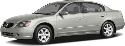 Side profile of mid-size sedan with alloy wheels