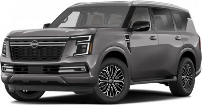 Front grille and side profile of a large SUV in grey