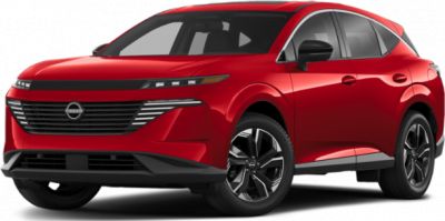 Sleek front grille and aerodynamic side profile of a red modern SUV