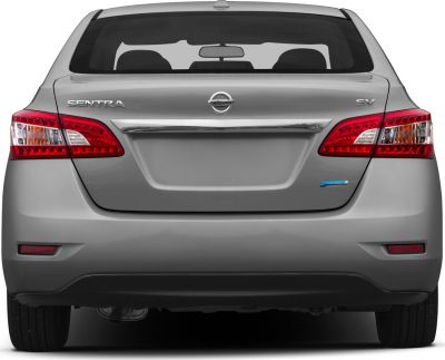 Rear view with distinct taillights and trunk design