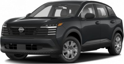 Front view of a modern compact crossover with LED headlights and bold grille