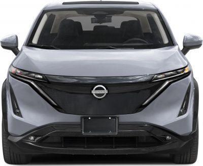 Sleek front fascia with slim LED headlights and wide windshield.
