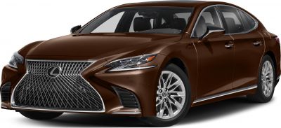 Prominent spindle grille and sleek LED headlights on luxury sedan front