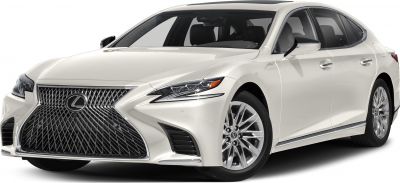 Front view with large spindle grille and LED headlights