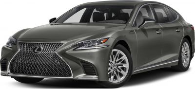 Lexus LS V front spindle grille and LED headlights