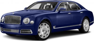 Luxury luxury sedan with distinctive front grille and round headlights