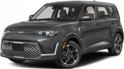 Front view of compact SUV with large grille and sleek LED headlights