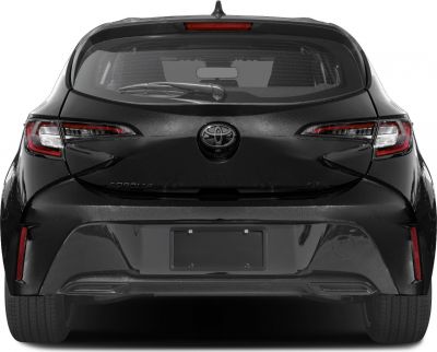 Rear view with dual taillights and rear windshield wiper