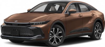 Sleek front grille and stylish alloy wheels on a brown mid-size luxury crossover.