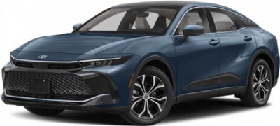 Front-side view with LED headlights and alloy wheels