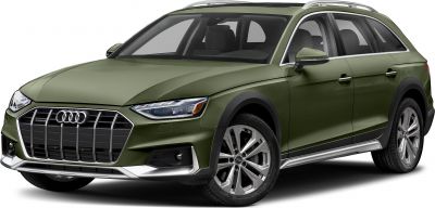 Front and side view of green Avant with prominent grille and LED headlights