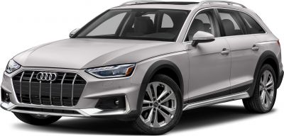 Sleek front grille and LED headlights with silver wagon side profile