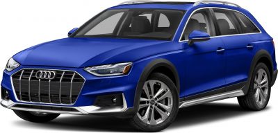 Blue 2020 station wagon with distinct front grille and alloy wheels