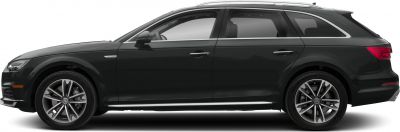 Side profile of a sleek station wagon with alloy wheels
