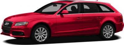 Red station wagon with sleek design and alloy wheels