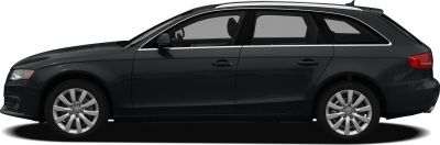 Side profile of a sleek station wagon with alloy wheels