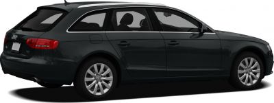 Side profile of a sleek station wagon with alloy wheels