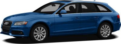 Side profile of blue station wagon with sunroof and alloy wheels