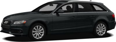 Side profile of station wagon with alloy wheels and streamlined body.