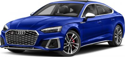 Front view with honeycomb grille and LED headlights