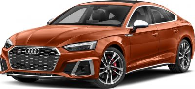Front and side exterior of a sleek modern sedan with distinctive grille and alloy wheels.
