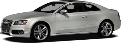 Silver Audi S5 8T coupe with sporty alloy wheels and sleek two-door design