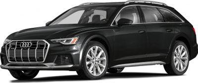 Black station wagon with large grille and alloy wheels