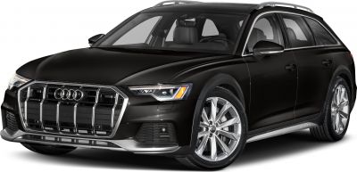 Front and side view with large grille and LED headlights