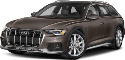 Front-side view with distinctive grille and alloy wheels