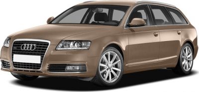 Front-side view of a station wagon with alloy wheels and modern headlights