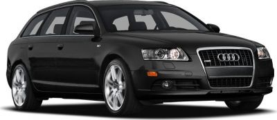 Black luxury wagon with LED headlights and prominent grille