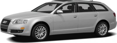 Silver Audi A6 Allroad quattro wagon side view with alloy wheels