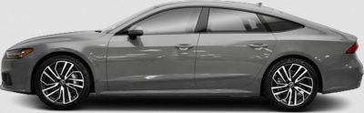 Sleek side profile with distinctive twin-spoke alloy wheels and coupe styling.