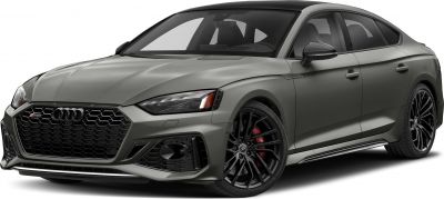 Front-side view with aggressive grille and sporty black wheels