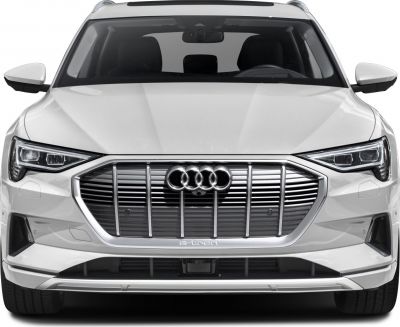 Electric SUV front fascia with distinctive grille and LED headlights