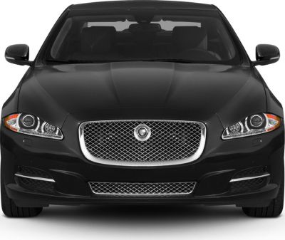 Front grille and headlights of a luxury sedan
