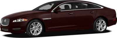 Side view of a luxury sedan with long wheelbase.