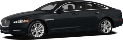 Sleek black luxury sedan side profile with alloy wheels and tinted windows