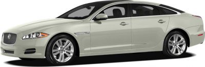 Side profile of a sleek luxury sedan with extended wheelbase