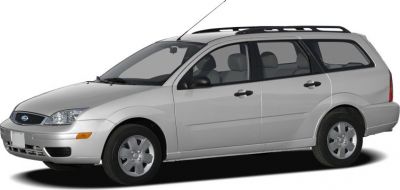 Silver estate car with roof rails and five doors, side profile view