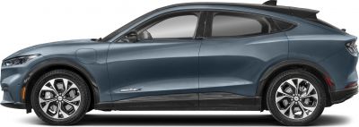 Sleek electric crossover side profile with dual-tone alloy wheels