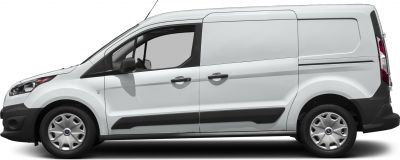 Side profile of second generation double cab-in-van with sliding door and black trim