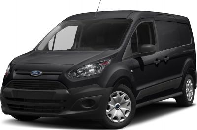 Black van with double cab, aerodynamic front, detailed headlamps.