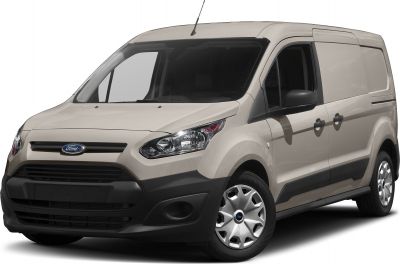 Front side view of a compact commercial van with unique headlight and grille design
