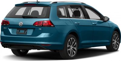 Rear side view with taillights and alloy wheels in blue