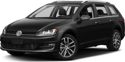 Front and side view of black wagon with LED headlights and alloy wheels